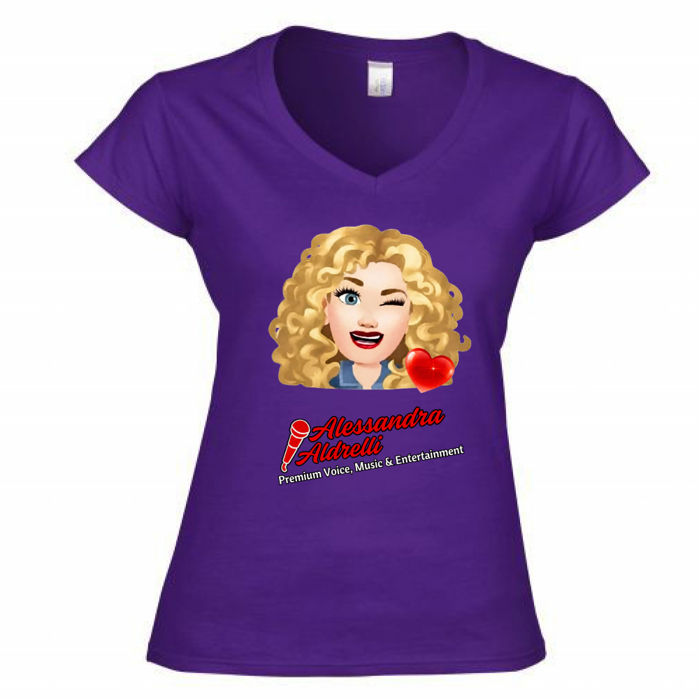 T-Shirt Donna Scollo V Alessandra Voice
