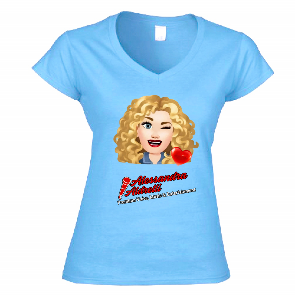 T-Shirt Donna Scollo V Alessandra Voice