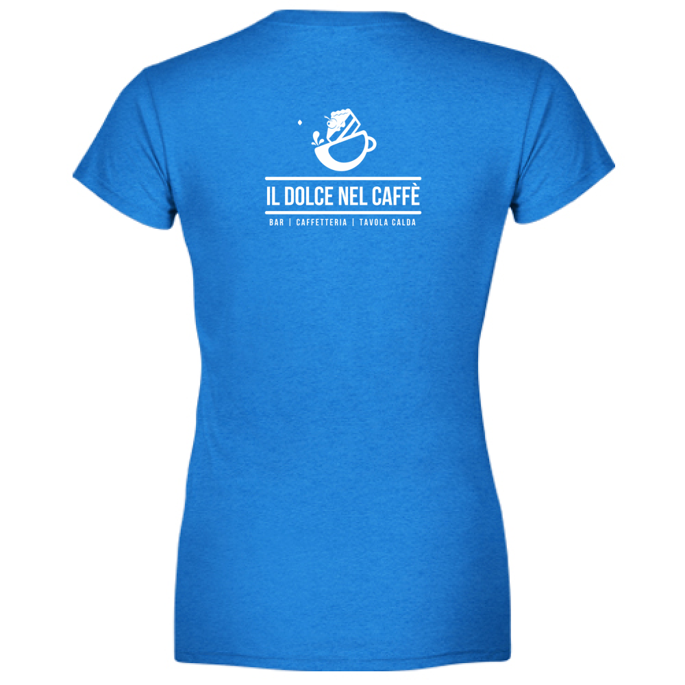 T-Shirt Donna Scollo V Il Dolce nel Caffè