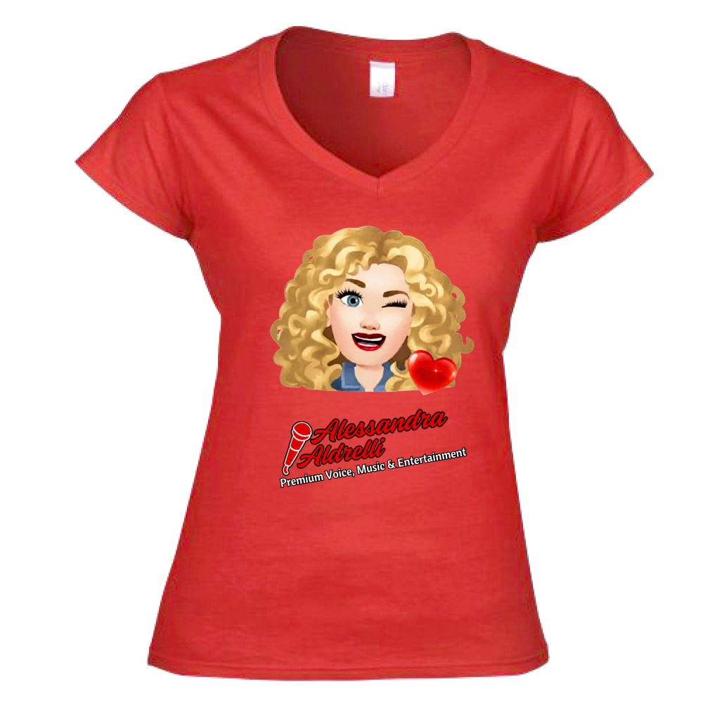 T-Shirt Donna Scollo V Alessandra Voice