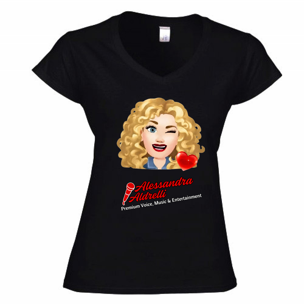 T-Shirt Donna Scollo V Alessandra Voice
