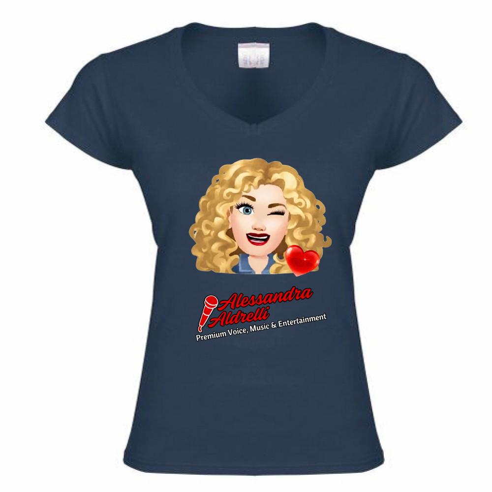 T-Shirt Donna Scollo V Alessandra Voice