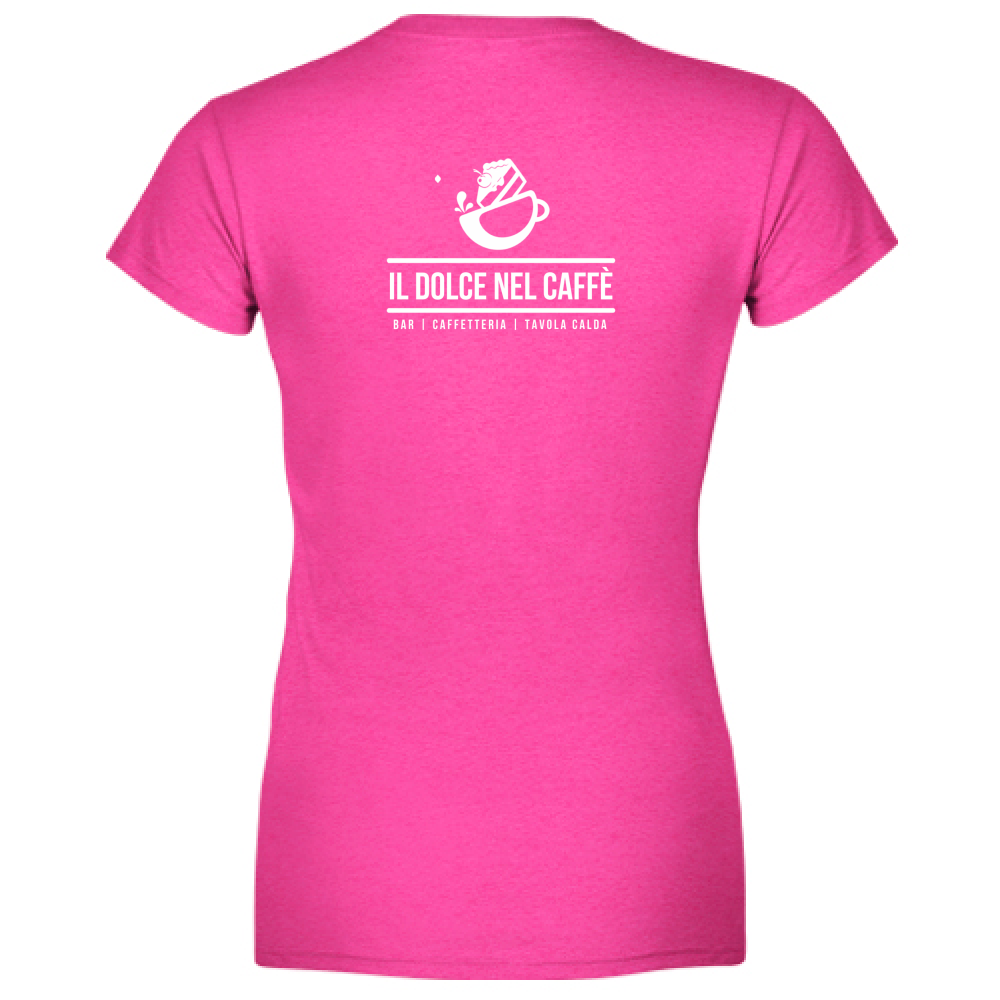 T-Shirt Donna Scollo V Il Dolce nel Caffè