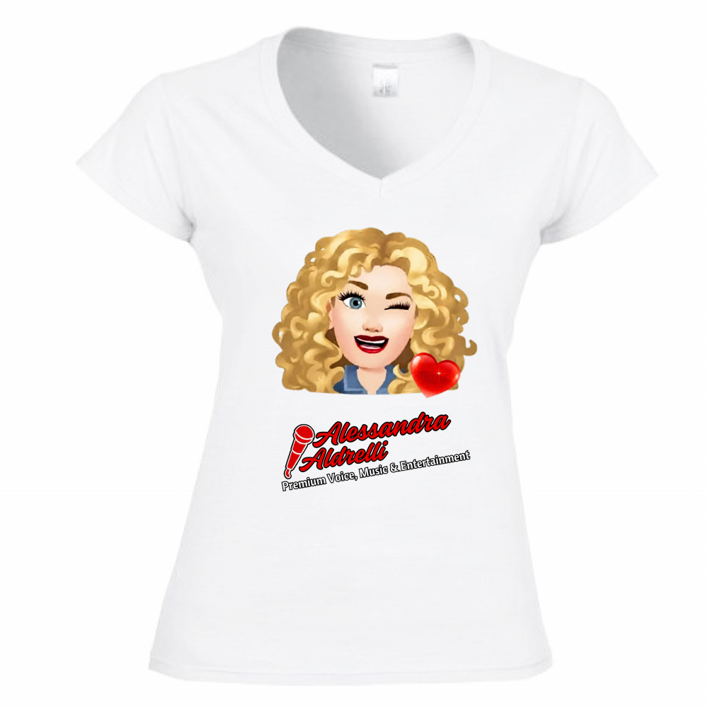 T-Shirt Donna Scollo V Alessandra Voice