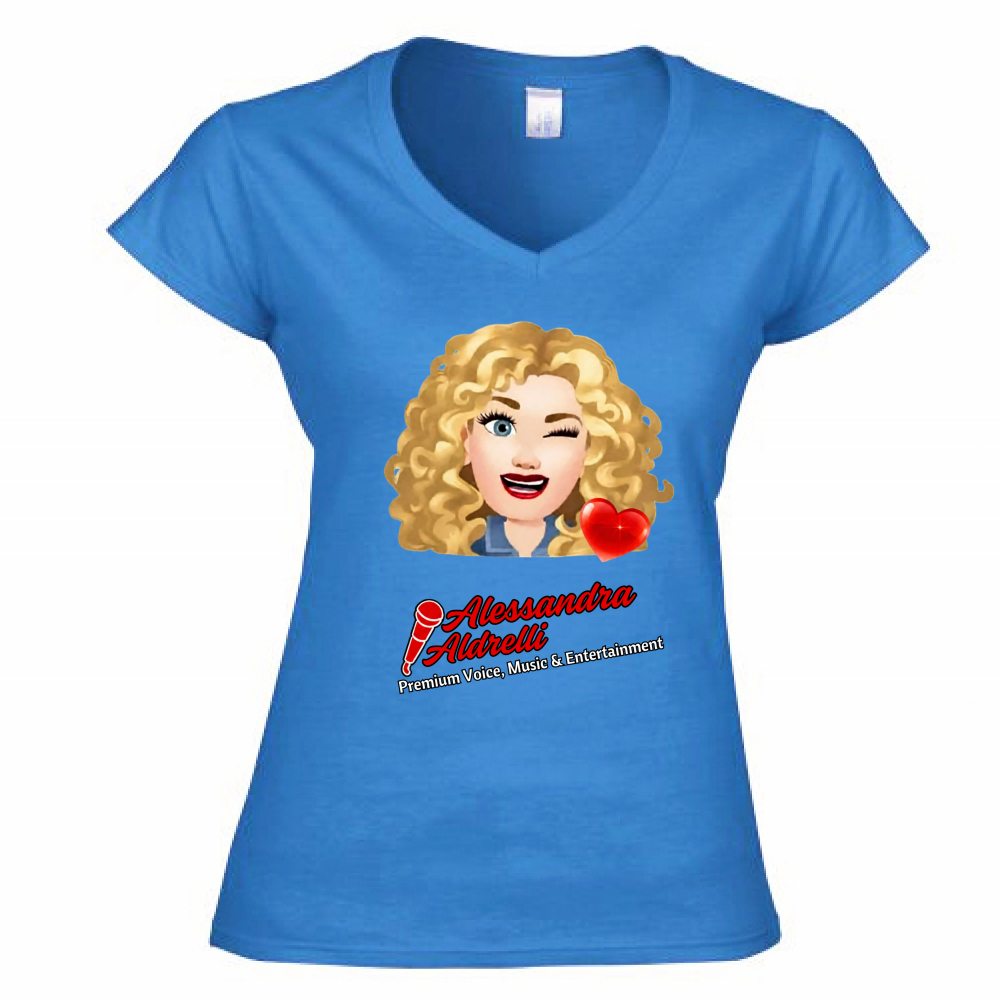 T-Shirt Donna Scollo V Alessandra Voice