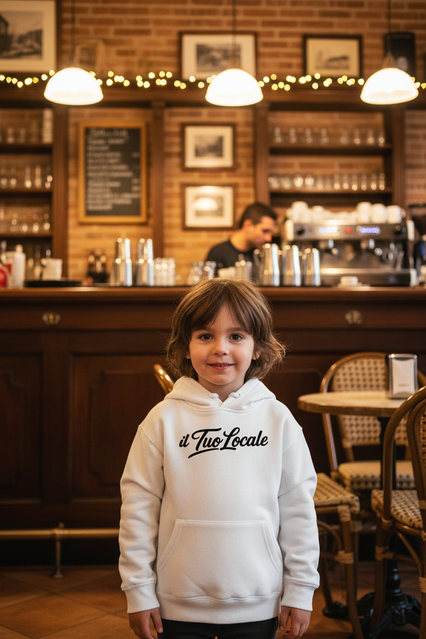 Felpa Bambino con Cappuccio Il Tuo Locale