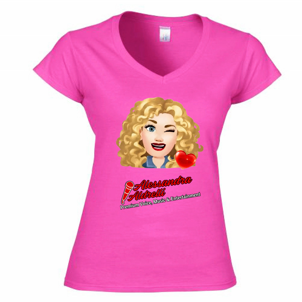 T-Shirt Donna Scollo V Alessandra Voice
